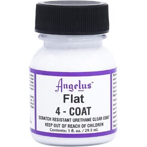 Angelus Flat 4-Coat Scratch-Resistant Leather Sealer – Durable, Flexible, Clear Coat Protection for Leather Shoes, Bags, Jackets & More - Ultra Matte Finish - 1 fl oz