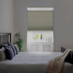 Dez Phurnishings cordless 1.5 "تعتيم من أعلى إلى أسفل الظل الخلوي إلى أعلى ، 36.5" W × 60 "H ، العاج