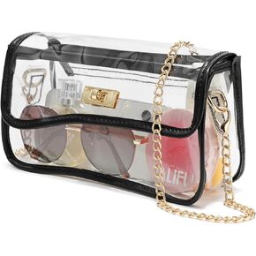 YGR Clear Bag Stadium Event Event Adgning ، وشفاف حقيبة كتف Crossbody Crossbody الشفافة للنساء