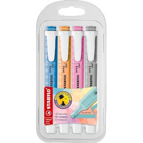 STABILO Swing Cool Highlighter Set, Set of 4, Fluorescent/Pastel