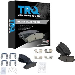 TRQ Brake Pads Ceramic Compatible with 2001 INFINITI G20 2002-2006 Nissan Sentra