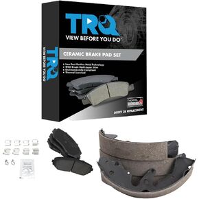 TRQ Brake Pads Ceramic Compatible with 2006-2008 Suzuki Grand Vitara