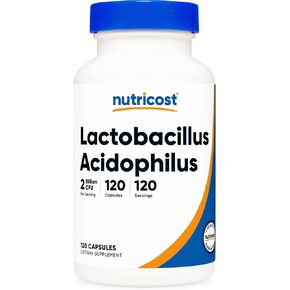 Nutricost Lactobacillus Acidophilus 2 Billion CFU Per Serving (120 Capsules)