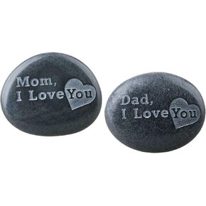 Rockcloud Black Engraved Inspirational Stones Love Stones, Mother's