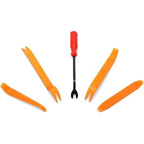 BWESOO 5 PCS Orange Auto Trim Tool Tool Kit Car Door Door Distboard Set Remover Pry Set ، تنجيد إصلاح الجسم وأدوات القطع FLA11853