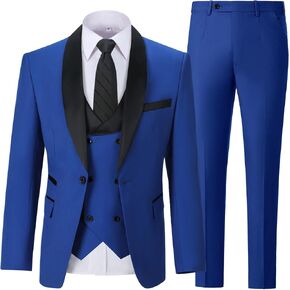 Mens Suit Slim Fit 3 Piece Suits for Wedding Formal Suit Jacket Vest Pants Set Business Casual Suits Prom Tuxedos