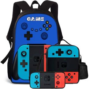 RACUBU 3pcs Boys Backpack With Lunch Box And Pencil Case School Backpack For Boys ，Backpack For Kids Teens，17″ Large Capacity