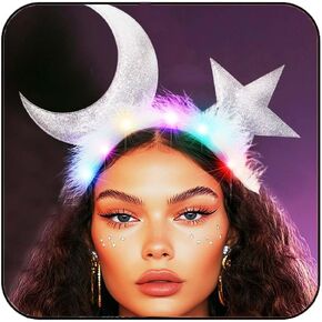 GORTIN Light up Star Moon Headbands LED Headpiece Costume Hair Accessories for Women