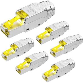 CAT6 RJ45 Connector Tool-free Unshielded CAT6 Connector Toolless for 23 to 26 AWG Network Cable (6PACK) in Kuwait