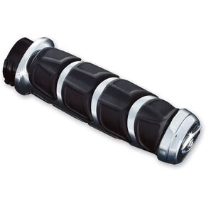 Kuryakyn 6376 Premium Kinetic Handlebar Grips for Kawasaki, Suzuki, Victory & Yamaha Motorcycles, Gloss Black, 1 Pair