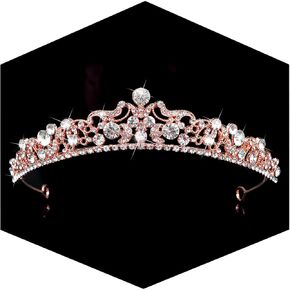 TOBATOBA Red Tiara Red Crown for Women Girls Crystal Princess Tiara Wedding Tiaras for Bride, Queen of Heart Crown Tiaras para 15 años quinceañeras for Birthday Bridal Prom Pageant