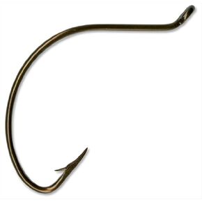 Mustad Wide Gap Hook, Hollow Point, Slightly Reversed, Up Eye 14