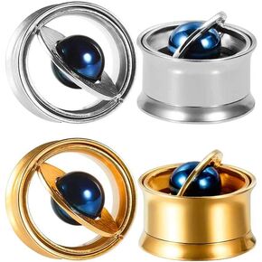 TBOSEN 2Pcs/Pairs Planet Stainless Steel Ear Gauges 0g - 5/8" Stretching Expander Gauges Piercing Screw Fit Tunnel Plug