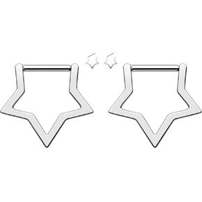 acun y2k stainless steel star carabiner septum ring star septum fricker pistrice tove rings conch helix arcings for womens