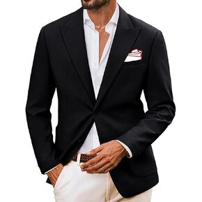 PJ PAUL JONES Mens Blazer Cotton Linen Suit Jacket Lightweight Casual Blazer Jackets with Pockets