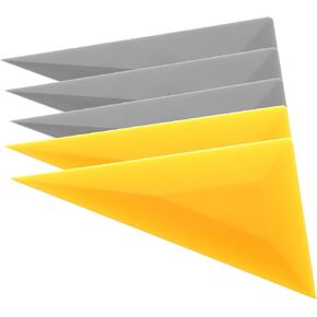 Window Tint Squeegee 5Pcs Triangle Contour Squeegee Card Scraper Windows Tint Tools Grey Yellow Corner Squeegees Vinyl Wrap Tool Kit for Car Wrapping Window Tinting Film Installation Application