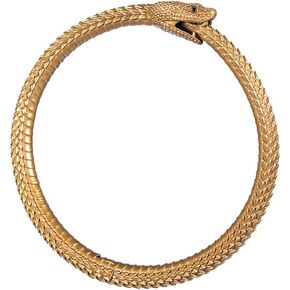 Coppertist.wu أسوار Snake Cuff Sericle Ouroboros Talisman Viking مجوهرات الأساور النحاسية الرجعية للرجال نساء (4 أحجام)