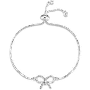 سوار القوس للنساء Zirconia Zirconia Bowkont Charm Bracelet Christmas Bow Jewelry