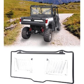 Vented Rear Window Compatible with Polaris Ranger XP 1000/CREW 2017-2025, Ranger 1000/CREW 2020-2025, XP 900/CREW 2013-2019, Scratch Resistant PC Clear Back Windshield UTV Accessories