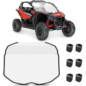 Kemimoto X3 كامل الزجاج الأمامي المقاوم للخدش المغلفة صلبة متوافقة مع Can-Am Maverick X3 & Max XRS XDS Turbo RR 2017-2025 PC