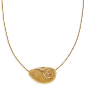 Chunky Gold Pendant Necklace for Women，Trendy Charm Thick Adjustable Hammered Hollow Long Chain Nacklaces Fall Winter Prom Jewelry Gift.