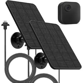 4W Solar Panel for Blink Outdoor Camera, Solar Charger with Battery Compatible with Blink Outdoor 4 (4th Gen) Camera, Waterproof Rubber Plug, 13.12ft Charging Cable