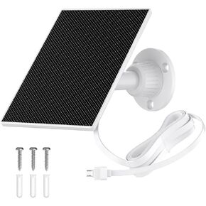Solar Panel for Simplisafe Outdoor Camera, IP65 Waterproof, 360° Adjustable Panel for Outdoor Security Camera Series 2 Wireless and Wired, 13FT Charging Cable