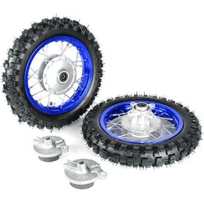 عجلات CRF50 ، 2.50-10 إطارات وأنبوب لـ CRF50 XR50 SSR 50CC 110CC 125CC DIRT PIT BIKE 1.40-10 RIM ، حافة الفرامل 10 "(الأزرق)