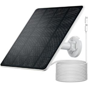 شاحن لوحة الطاقة الشمسية لـ Arlo Essential 2K Outdoor (2nd Gen)/Camera XL Essential (2nd Gen)/كاميرا Spotlight الأساسية ، قابس USB C و Micro USB ، كابل 9.8 قدم ، مقاوم للطقس (2Pack)