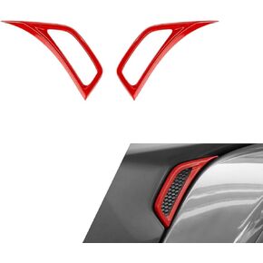 2pcs side fender vender decal cover ، لوحة تنفيس ، لوحة تنفيس ، متوافقة مع Jeep Wrangler JL Jlu Gladiator JT 2018-2023 ، الملحقات الخارجية للسيارات (أحمر)