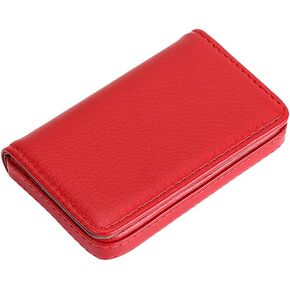 PU Leather Business Card Case Pocket Name Card Holder Credit Card Holder Wallet Business Card Organiser Box Multi Card Case for Women Men Brown