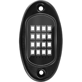 4 قرون RGB LED ROCK LIGHT مع فرامل مزدوجة المنطقة ، مجموعة مصابيح الأضواء السفلية متعددة الألوان مقاوم للماء لشاحنات ATV UTV Golf Cart RZR SXS ، ضوء النيون السفلي مع APP التحكم عن بُعد MUSIC SYNC 12V