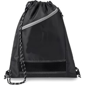 حقيبة سلسلة الرباط الكبيرة ذات السعة الكبيرة للرياضة الصالة الرياضية Sackpack ، حقيبة Cinch ، Gymssack ، قابلة للطباعة مع Zipper (حزمة واحدة)