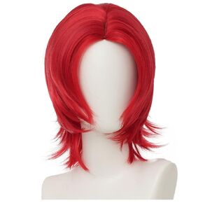 Swiking Mens Black Short Curly Wig Side Part ANIME HAIRE شعر مستعار