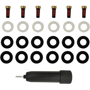 مجموعات ختم حاقن الوقود متوافقة مع 1987-1998 Jeep Wrangler Cherokee Grand Cherokee Comanche 4.0 6Set Oring Micro Filters