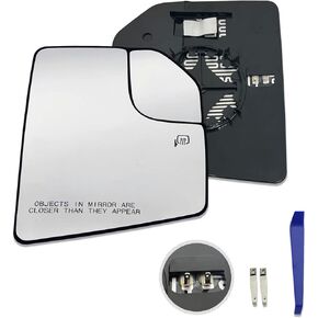 The passenger side rearview mirror glass is suitable for 2015, 2016, 2017, 2018, 2019, and 2020 Ford F150. Replace FL3Z-17K707-B