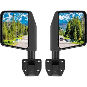 Suparee Side View Mirror Half Doors تناسب Wrangler JK JL TJ وتناسب أبواب أنبوب المصارع JT قبالة المرايا 97-24 - 1 زوج