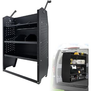 نظام تخزين Cargo Van Relving Lows Low/Mid/High Roof Steel Fan Face For Ford Transit و GM و NV و Promaster و Sprinter و Metris ، 42 "W × 46" H x 13 "D.