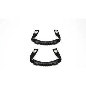Black Windshield Pillar Rear Side Grab Handle - Pair for 07-17 Jeep JK Wrangler Rubicon