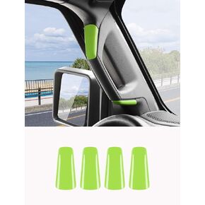 Savadicar Red Interior Accessories - A & B Pillar Grab Bar Handles Trim Set for 2018-2023 Jeep Wrangler JL JLU 4XE & Gladiator JT - Solid Color Interior Decor Upgrade Option, 8-Piece
