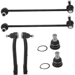 X AUTOHAUX 6 Pcs Front Suspension Kit Outer Tie Rod Ends Front Sway Bar Link Ball Joint for Hyundai Santa Fe 2001-2012 for Kia Sorento 2011-2012 No.K90375