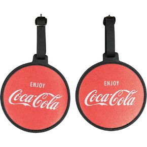 FUL Coca Cola 2-Piece Suitcase ID Tag Set with Adjustable Straps, Diet Coke, Multi, One Size
