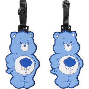 FUL Care Bears 2-Piece Suitcase ID Tag Set with Adjustable Straps, Blue