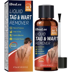 Skin Tag Remover, Fast Acting 12% Salicylic Acid Wart Remover Liquid, Maximum Strength Wart Removal Freeze Off for Common Warts, Plantar Warts, Genital Warts, Corns, Callus 20ML