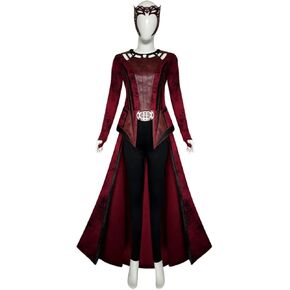 النساء WANDA LANDAFOFF COSSUME SCARLET WILDAY COSPLAY الزي الأحمر العمال WANDA WANDA HALOWEEN COSPLAY