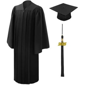 Clerkmans للجنسين Deluxe Black Bachelors University Groughy و Cap & Tassel Package