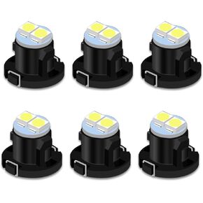 NIIIYTYB 10Pcs T4.2/T4 LED Bulb Climate Control Bulbs Wedge Instrument Cluster Panel Light for Car Dashboard Dash Lights Indicators Base Automotive Look up Switch Light Bulbs White Light