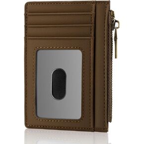 Wallet for Men Trifold RFID Blocking Credit Card Holder, Leather Compact Large Capacity Minimalist Mens Wallet Money Clip with ID Window 10 Credit Card Slots