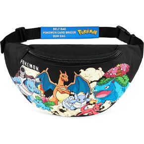Pokemon Fanny Pack for Kids Teens Belt Bag Travel Pouch Lightweight for Travel Sports Vacation Bum Bag Anime Gifts for Boys