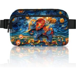 حقيبة حزام أزياء Wolf Fanny Fanny Bag Bag Bage Whightweight مع حقائب قابلة للتعديل Mini Crossbody للأكياس للنساء الرياضة الجري
